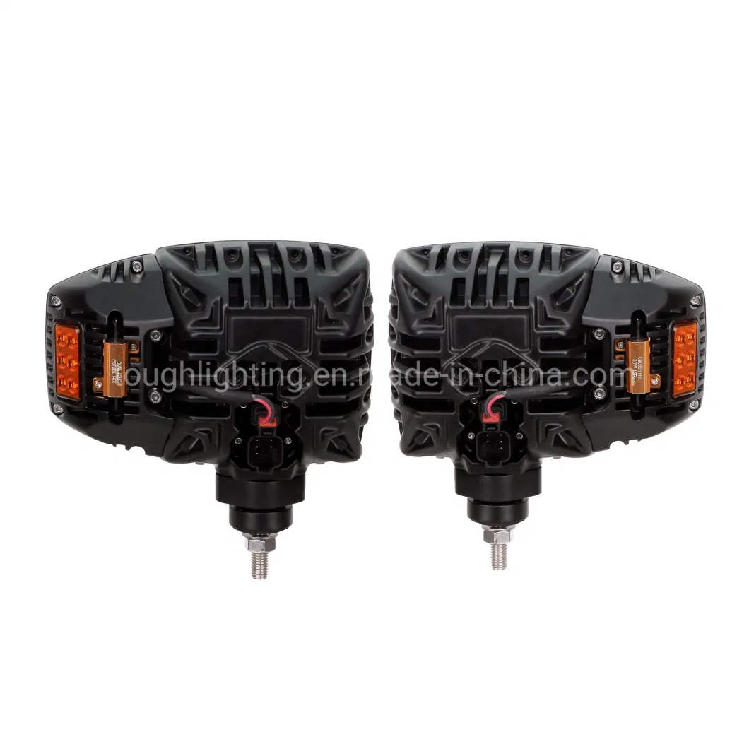 Snow Light with Heated Lens High Low Beam Snow Plow Lighting 127W LED Head Light Combination Headlight